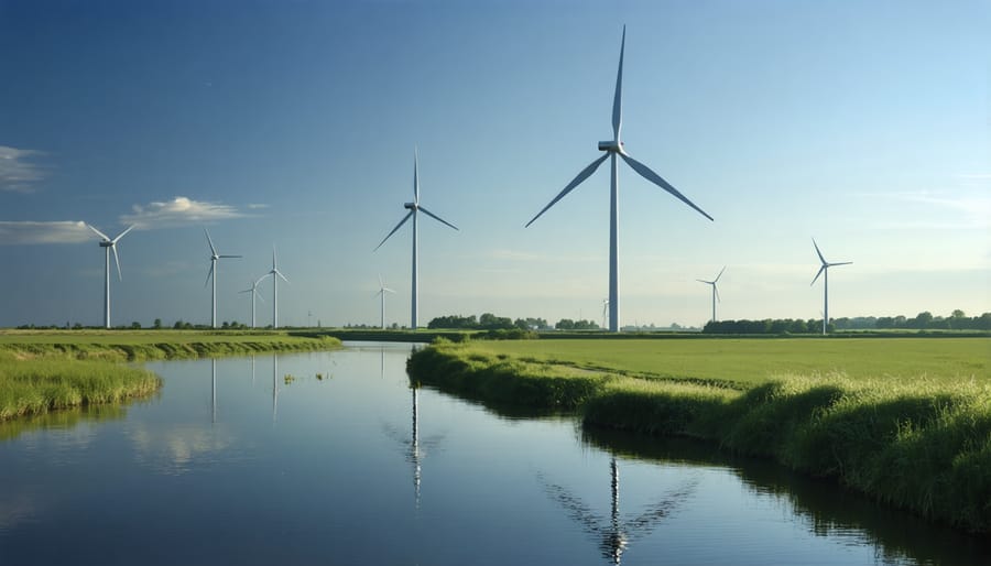 Mock-up of a wind farm siting game interface